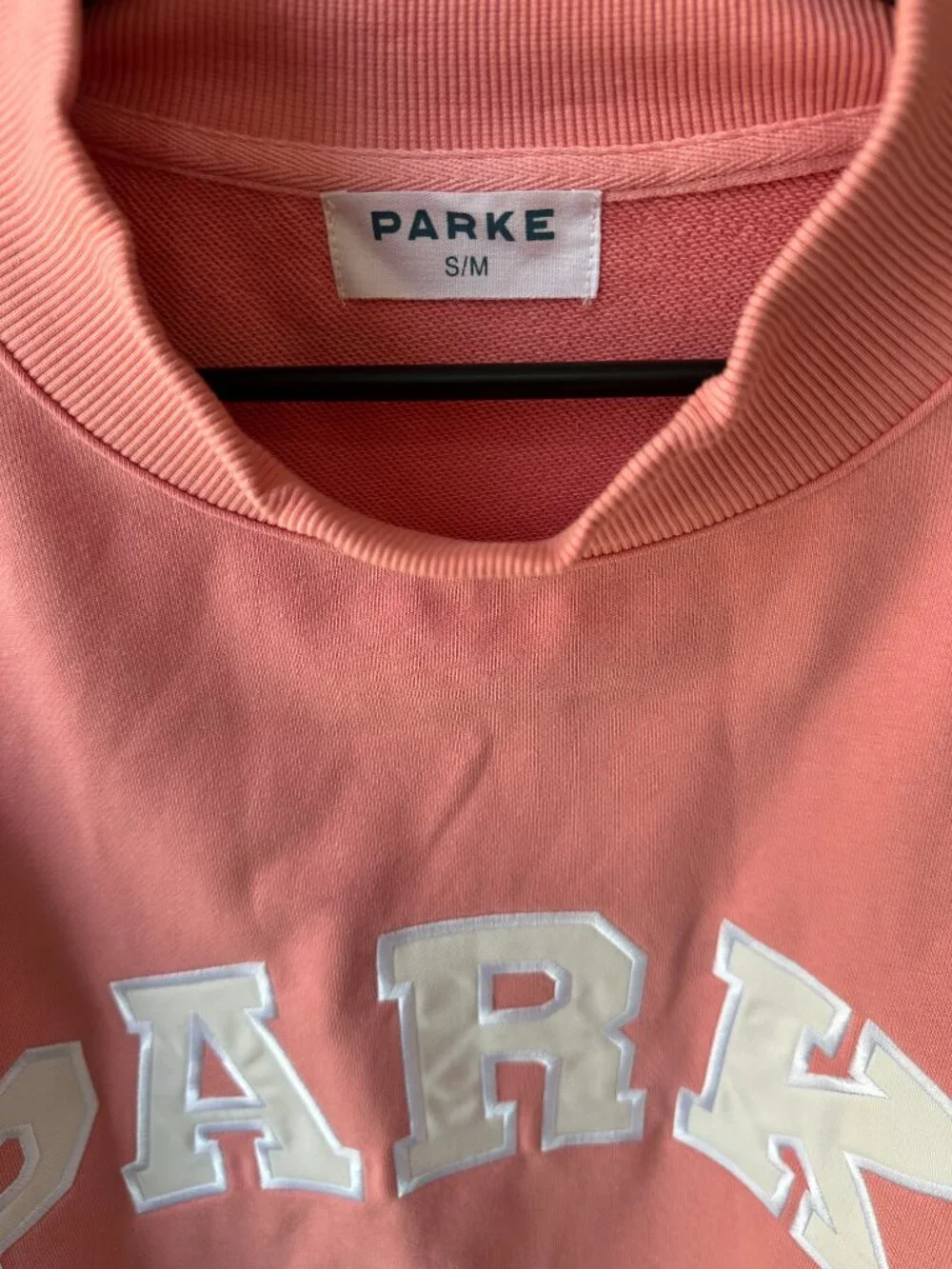 PARKE Varsity Letter Mock Neck Sweatshirt